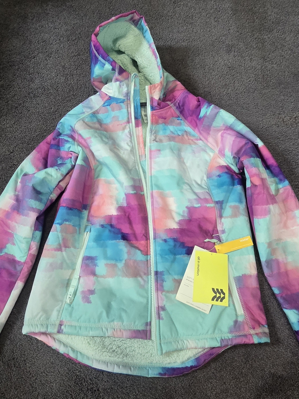 Colorful Pastel Watercolor Hooded Jacket